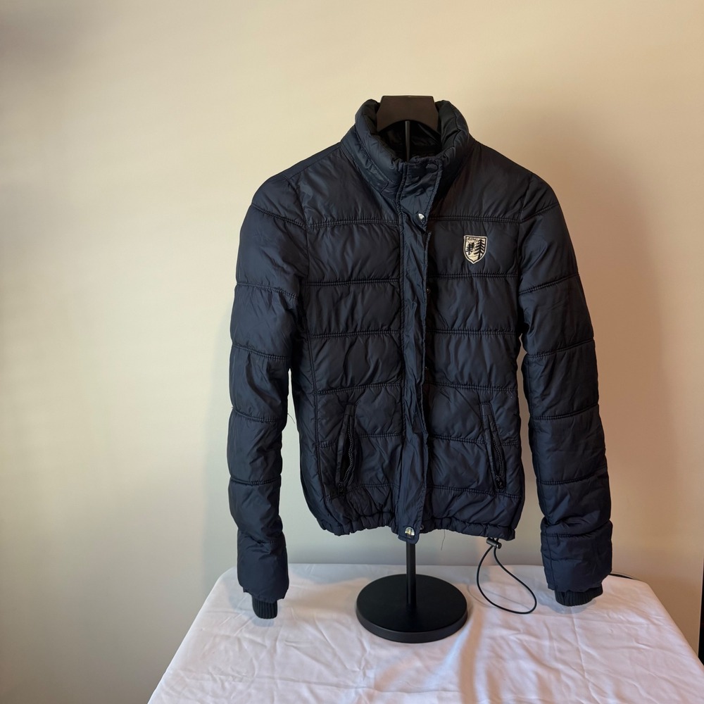 American Eagle Navy Blue Puffer Jacket Thick Insulated Winter Coat Women Small